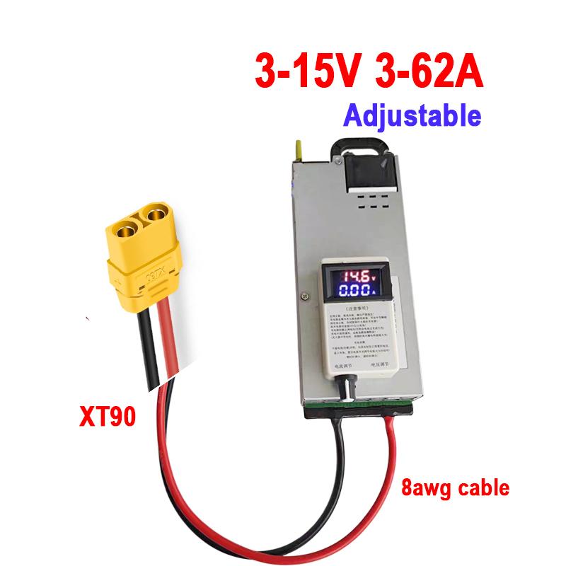Lifepo4 Charger 12V 62A 60A Lithium Battery Charger Adjustable110V-240V Input 14.6V 50A 30A 20A 12.6V 7.3V 4.2V XT90