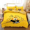 3D Print Kawaii Cartoon Comics Kumamon Bedding Set Double Twin King Duvet Cover Comforter Pillowcase Boys Girls Adults Bedroom
