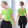 Children's Cotton Dance Tops - Spring & Autumn: Long/Short Sleeve Latin, Summer Chinese, Yoga Wear for Girls