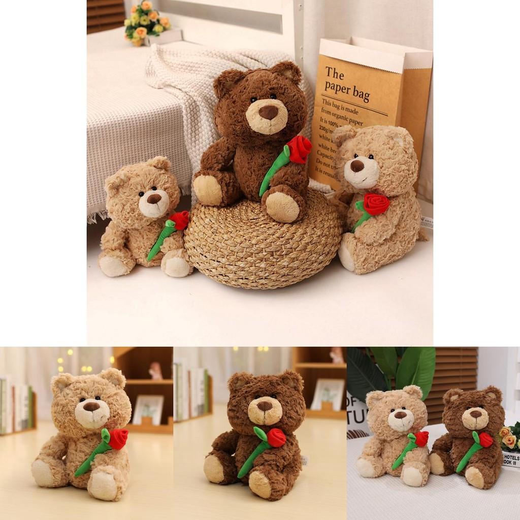 Bear Rose Cute Plush Toy Gift  Girlfriend  Festival Present Stuffed Fill Doll