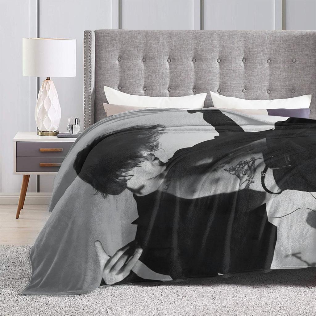 Damiano David Flannel Blankets Autumn Super Soft Throw Blanket for Kids Adult Home Decor Pattern Bedspread Sofa Bed Cover