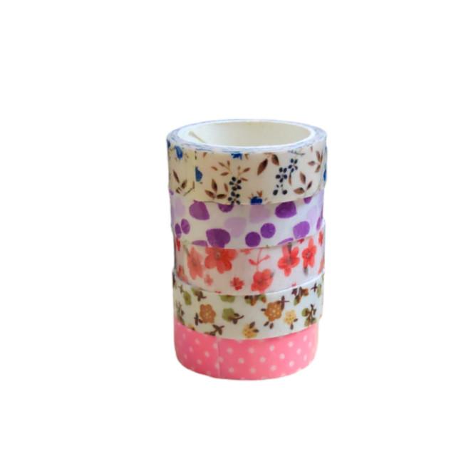 @ Printed Fabric Tape For Art & Craft Kids And Adults Set Of 5 p743 SM122-60% OFF