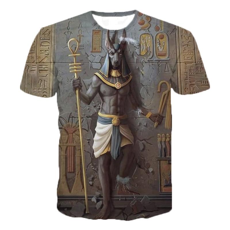 Anubis T-Shirt Ägyptischer Pharao 3D Print Street Männer Frauen Mode Harajuku Übergroßen T Hemd Alte Ägypten Tees Tops Kleidung