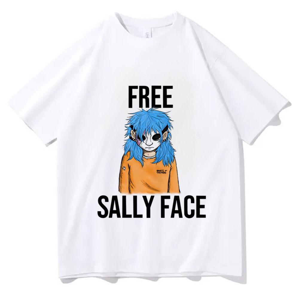 

Sally Face T Shirt Female Streetwear Hip Hop 80s Psychedelic Grunge Top Tees Graphic Streetwear Korean Clothes Harajuku 2000s 3XL