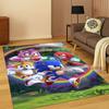 3D S-Sonic Cartoon Game Carpet Rug for Bedroom Living Room Sofa Doormat Home Decor,Kids Play Area Rug Non-slip Christmas Gift