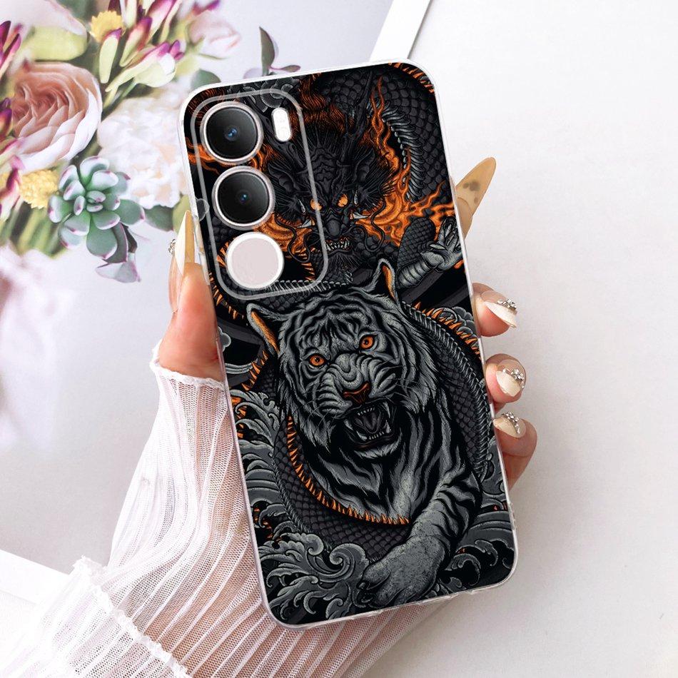 For Vivo Y19s Pro Cool Dragon Tiger Pattern Phone Case For Vivo Y19s Y 19S Pro V2419 Soft Silicone TPU Cases