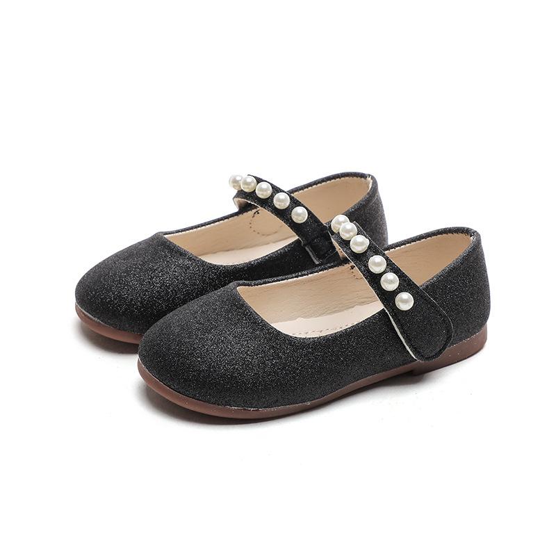 

Spring and Autumn Girls Leather Shoes Single Shoes Children s Velcro Performance Dance Shoes 36 чёрный