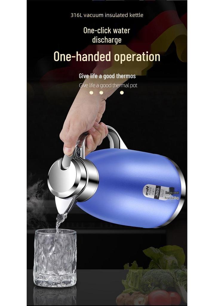 Leak-Proof Stainless Steel Thermos Kettle - Large Capacity for Home, Restaurant, Hotel, or Tea House