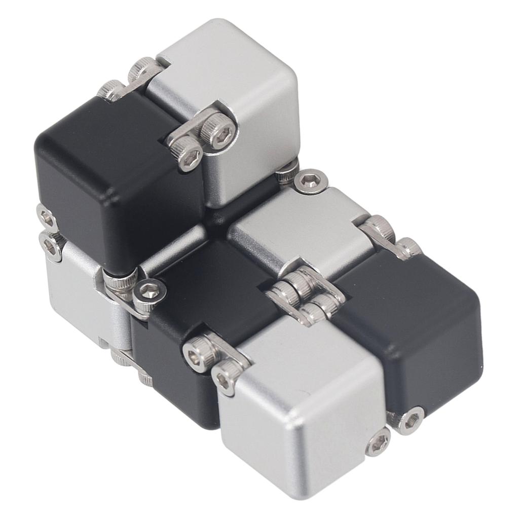 Stress Anxiety Relief Toy Adults Hand Held Puzzle Sensory Finger Flip Blocks Toy for ADD ADHD Black