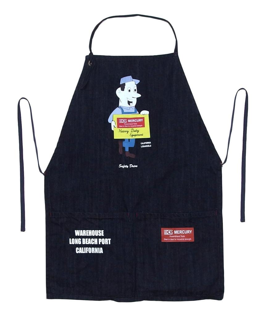 [Keystone] Vintage Apron Mercury Navy W47.5×H63cm