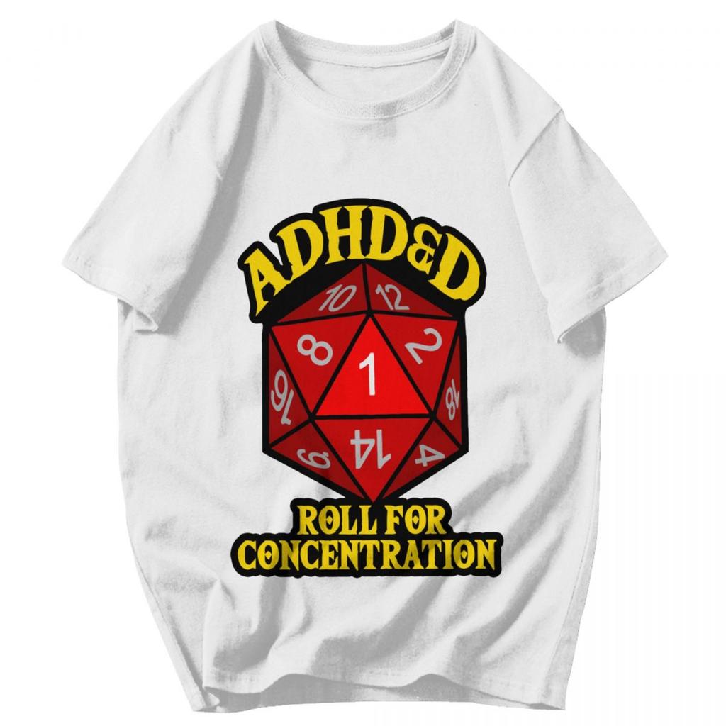 Men T Shirt ADHDD Roll For Concentration Retro Gifts Y2K Graphic Short Sleeve Unisex Tops T Shirts