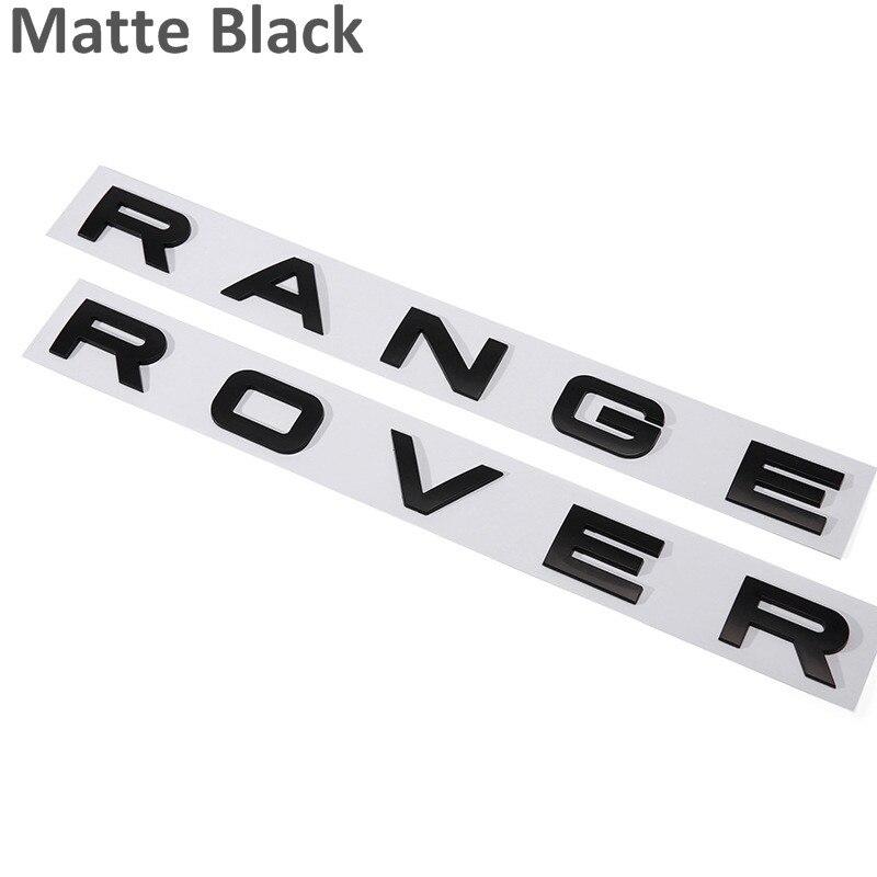 3D Letter Car Hood Bonnet Cover Emblem For Land Rover Range Rover Velar Sport Discovery 2 3 4 Defender Chrome Front Head Sticker BQQ0