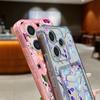 Card Pocket Bag Clear Phone Case For Xiaomi 14T 13T Xiaomi 14T 13T Pro Pink Blue Flower Print Shockproof Soft TPU Silicone Cover