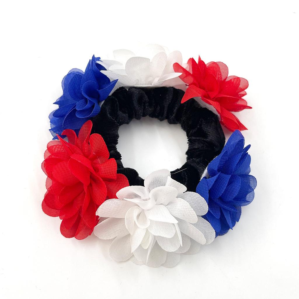 Flower Hair Rope, Ponytail, Headband, Suitable for Carnival Party, Fan Headwear, Big Intestine Circle, Female