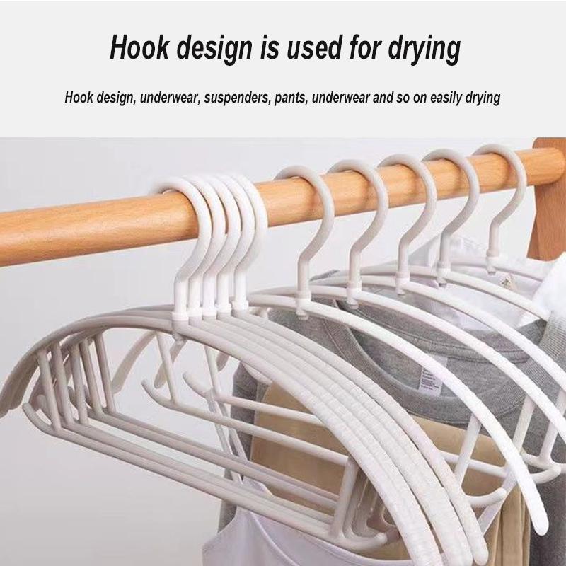 20 New Traceless Anti-slip Semicircular Hangers Wet And Dry Plastic Hanging Accessories Space Saving Anti-deformation Hangers