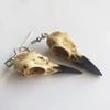 Pendientes de Calavera de Cuervo 3D Réplica de Resina Pendientes de Calavera de Cuervo Para Mujeres Regalos de Fiesta de Halloween Regalo Pagano
