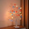Glowing Plastic Patriotic Tree LED Light Illuminated LED Independence Day Tree Ornament For Tabletop Shelf and Garden
