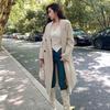 Abrigo de Lana Gris de Alta Gama para Mujer Coreano - Estilo Hepburn Otoño/Invierno 2025 Longitud Media