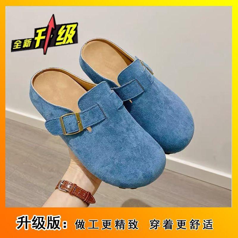 

Популярные у интернет-знаменитостей ретро одинарные туфли на толстой подошве, шлепанцы с мягкой подошвой, повседневные полушлепанцы с закрытым носком, новинка весны 2025 40