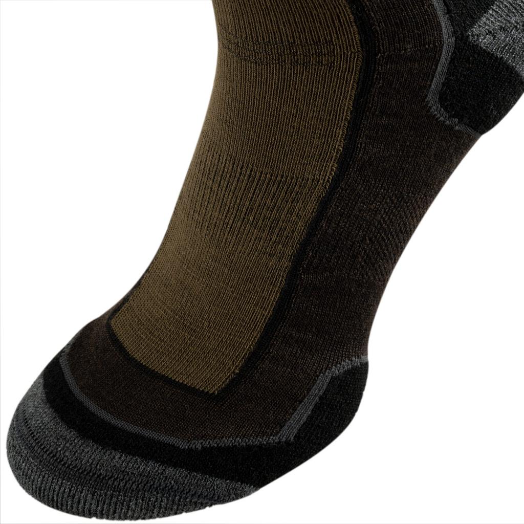 Alpinus Sveg Merino Coolmax Socks Brown And Black Pair Fi18442 Size 35-38