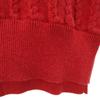 LACOSTE Long sleeve V-neck Layered knit 34 Red sweater Women Used