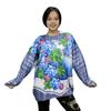Women's Mid-Length Rhinestone Mink Velvet Sweater - Round Neck, Loose Fit, Stylish Printed Knitwear for Moms