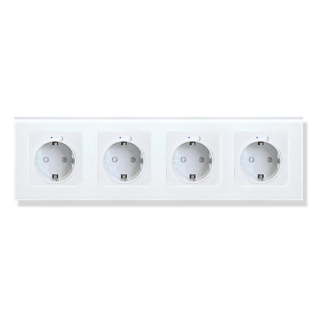 Model 153 Smart WiFi Wall Socket with Tempered Glass Panel - Alice Voice App Compatible