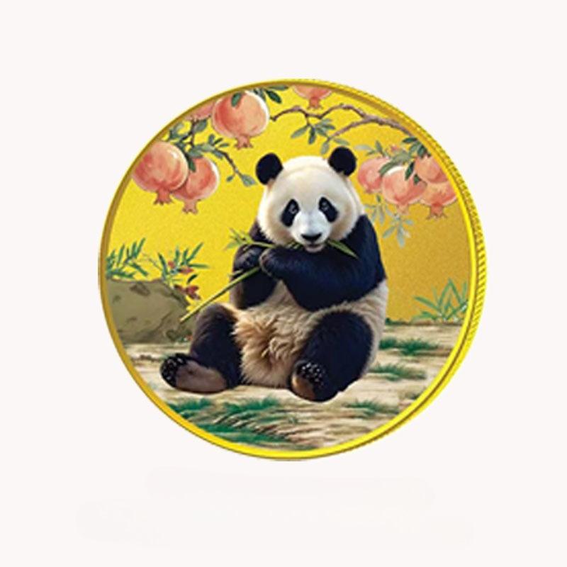 Sichuan Panda Base Tourist Attraction Souvenirs, Panda Commemorative Coins, Colorful Panda Commemorative Medals, Gifts, Handy Gifts 1
