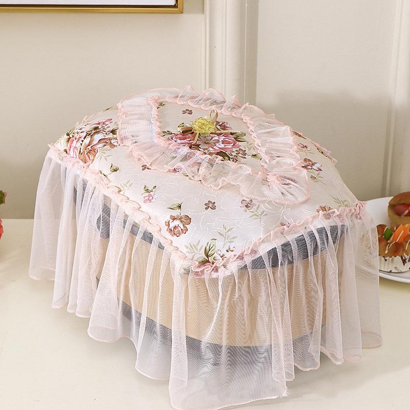 Lace Dustproof Cover Polyester Air Fryer Dust Cover Electric Rice Pot Cover Oilproof Kitchen Pressure Cooker Protector Cover New
