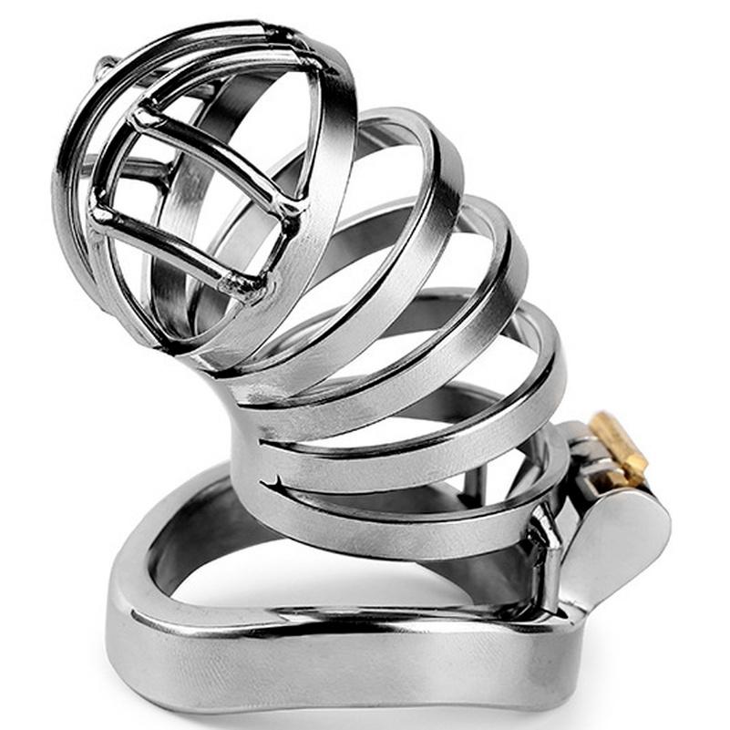 Stainless Steel Penis Lock Cock Cage for Men Chastity Cage Lock Belt