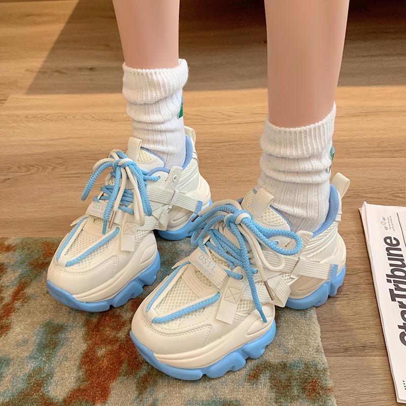 New Spring and Autumn High Quality Brand Female Sport Shoes Platform Women's Sneakers Fashion Cool Outdoor Walking Daddy Shoes