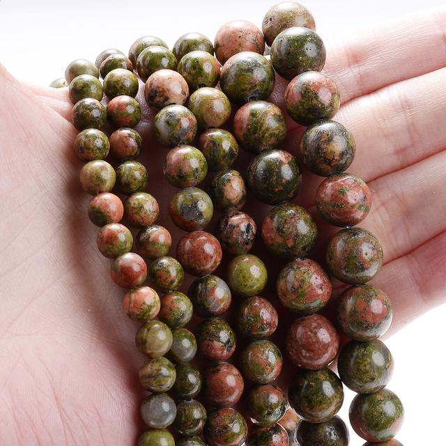 Natural Round Stone 4 6 8 10 12mm Tiger Eye Crystals Lava Turquoises Jades Loose Bead for Jewelry Making DIY Bracelet Needlework
