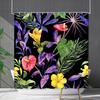 Shower Curtain Waterproof And Mildew-Proof 3D Digital Printing Plant Flower Plant Shower Curtain Bathroom Partition