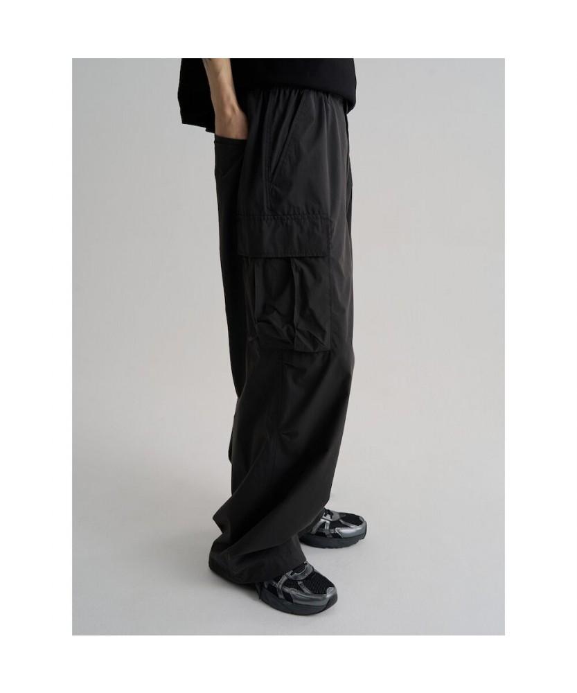 8SECONDS Cotton Nylon Wide Fit Cargo Pants Ash