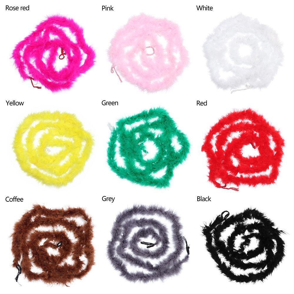 2M Pasek z Piór Boa Na Choinkę Wstążka Rzemiosło Kostium Cosplay Przebranie Dekoracje Weselne Akcesoria Odzieżowe