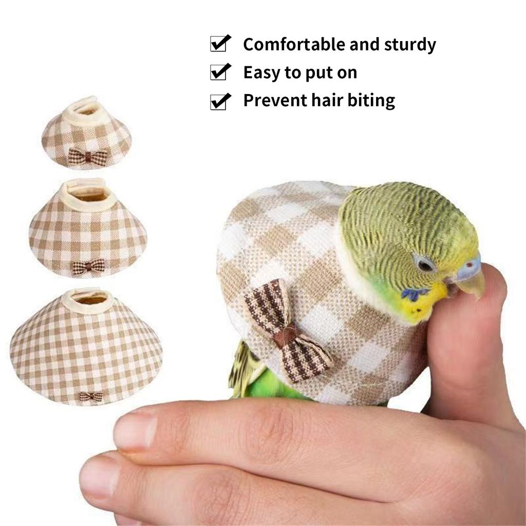 Adjustable Elizabethan Collar for Parrots Stop Feathered Pecking and SelfInjury Comfortable Soft Cone Collar for Birds