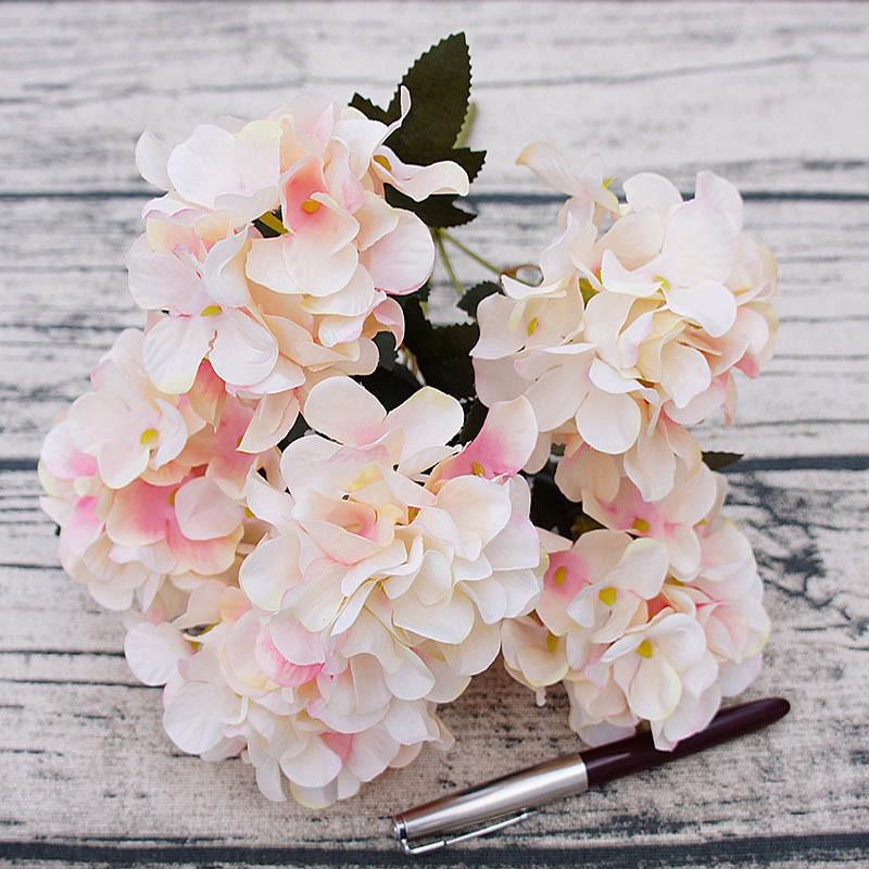 Silk Artificial Flowers Hot sales Hydrangea Wedding bridal bouquet Valentine's Day Home Room Garden arch Diy Gifts box Decora