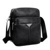 Men's Casual Crossbody Briefcase Backpack Korean Business PU Leather Business Solid Color Messenger Bag