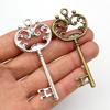 5pcs Charms Vintage Cute Key 68x30mm Antique Silver Color Bronze Plated Pendants Making