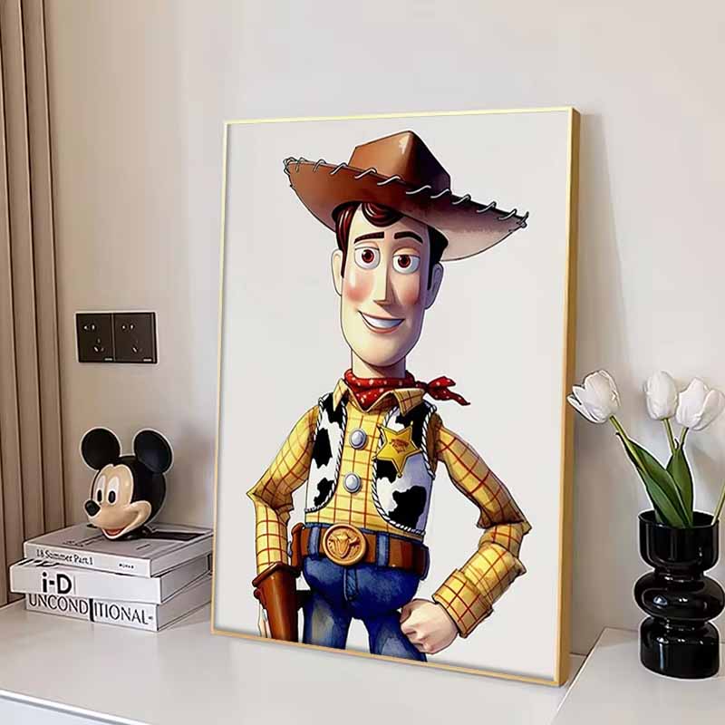 Disney 5D DIY Diamond Painting Decorations Woody Watercolor Character Illustrations From Toy Story Diamond Embroidery RhinestoneCrossStitchSetHandmade