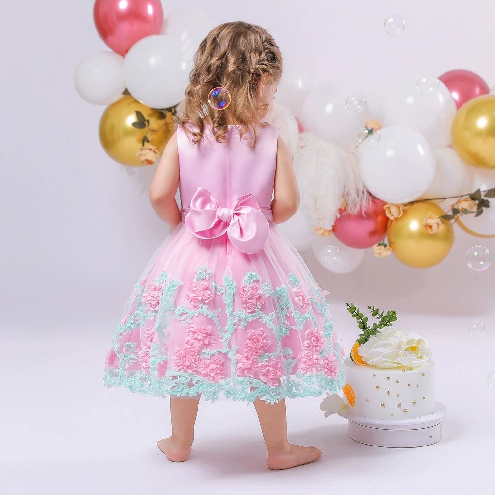 Nové Dětské Šaty pro Družičky s Květinami Letní Tylová Tutu Narozeninové Párty Šaty Vestido Infantil Kostým pro Děti Šaty pro Dívky Oblečení