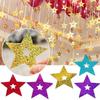 100pcs Bling Shiny Star Paperboard Cards Balloons Pendant Ribbon Wedding Balloon Decoration Party Ballon Accessiories Supplies 5
