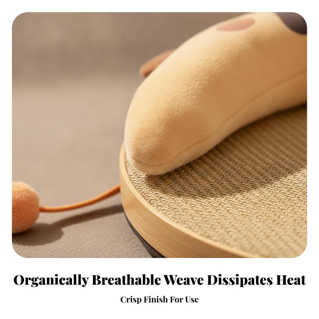 Breathable Cat Cooling Mat with Pillow Cool-Feel Bed Woven