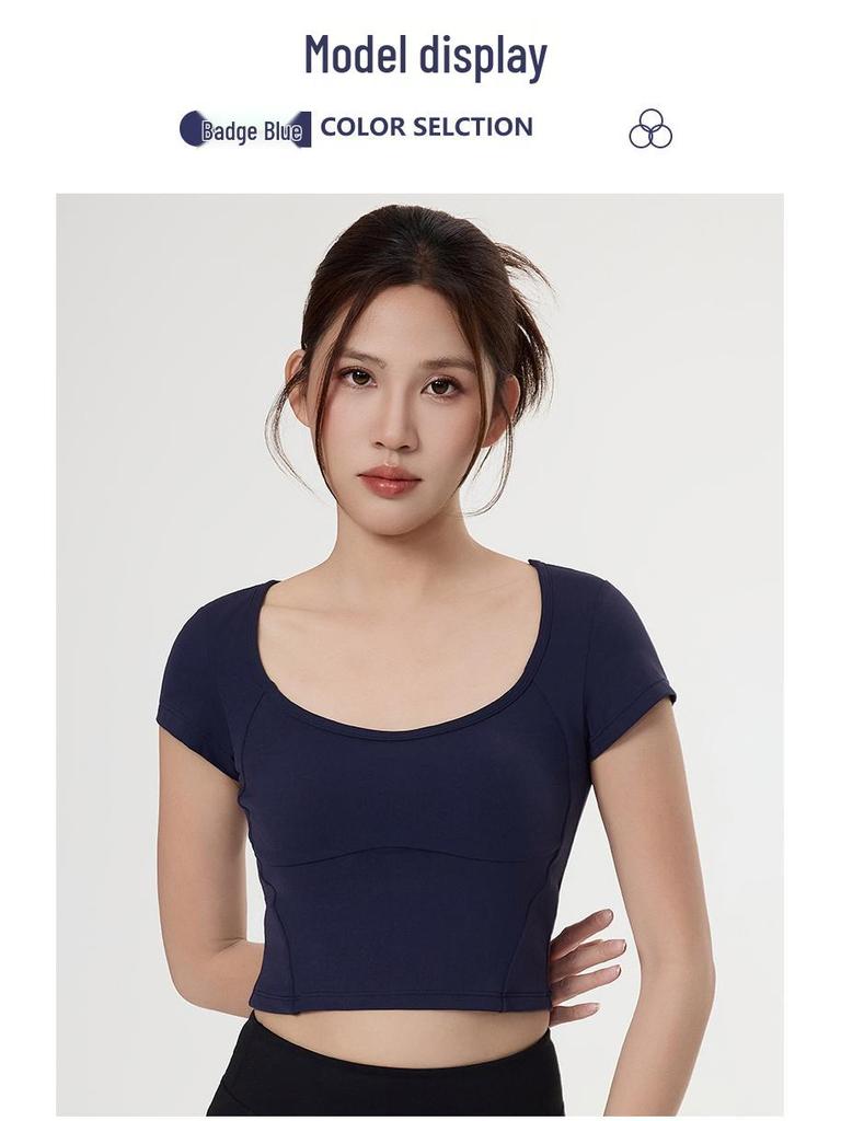 Women's Short Sleeve Yoga & Fitness Quick-Dry Slimming Top
