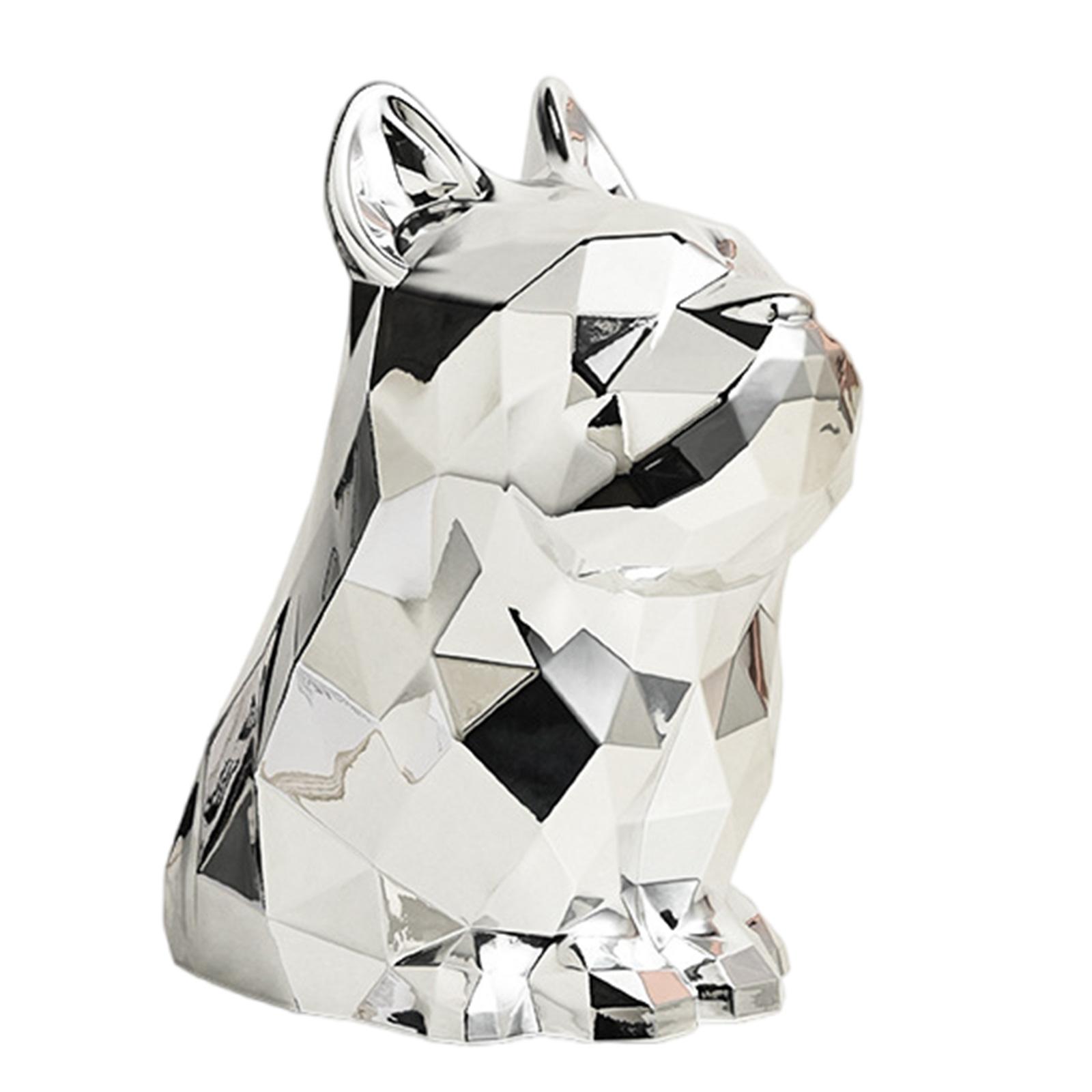 

Stylish Facial Tissue Holder in Silver Functional Dog Art Tissue Container Practical Silver Dog Shaped Napkin Dispenser