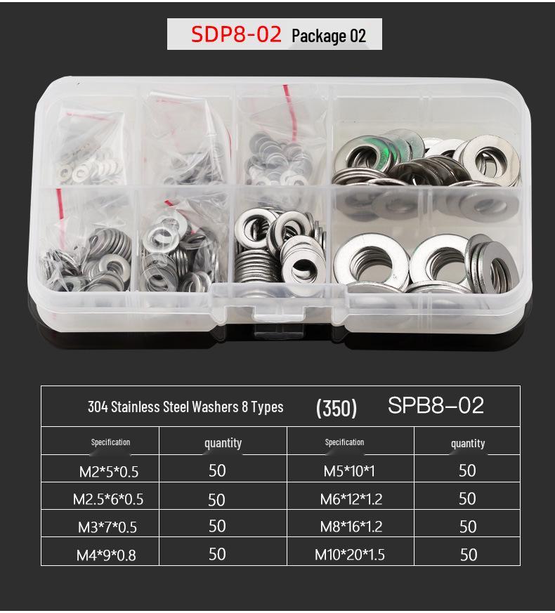 Rubber Anti-Vibration Seal & Enlarged Insulating Gasket Kit with Nylon O-ring and Stainless Steel Washers (M2/M3/M4)