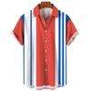 Casual short-sleeve striped shirt, stylish and comfortable for daily outfits.