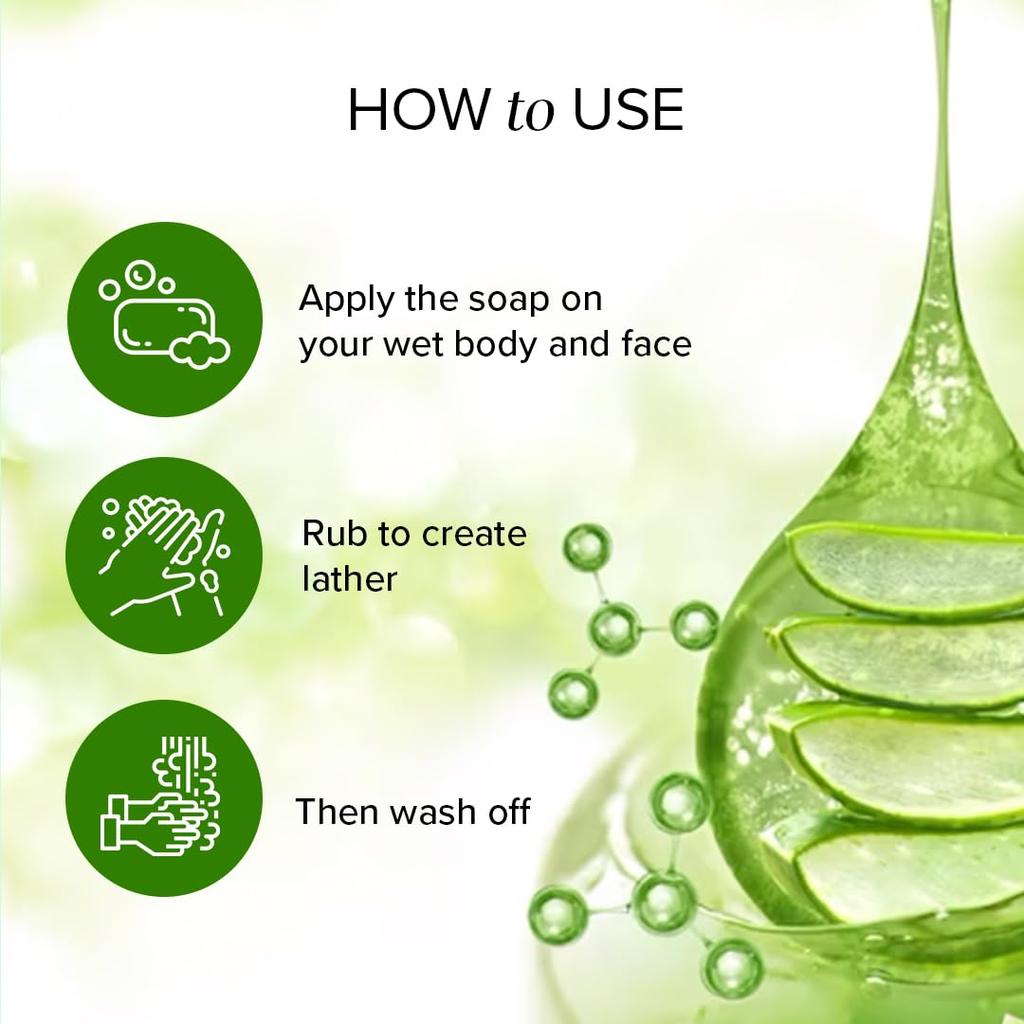 Khadi Natural Aloe Vera Handmade Soap Pack of 1 (125g X 8 pcs) | Hydrating Natural Soap for All Skin Types