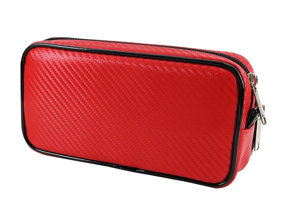 Kutsuwa Pencil Case, Color Carbon, Red