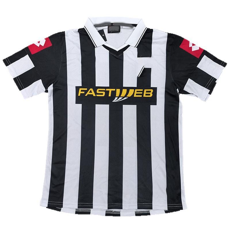 Camiseta de Fútbol Vintage Juventus Local Manga Corta Kit de Fútbol para Hombre Tallas S a XXL Fibra de Bambú Otoño Invierno
